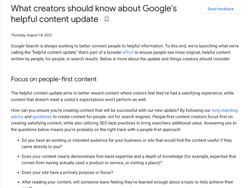 Googleのヘルプフルコンテンツアップデートの概要と対策